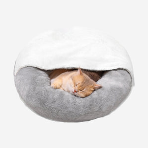 Donut Pet Bed with Hooded Blanket