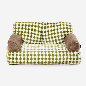 Vintage Pet Couch Green Diamond