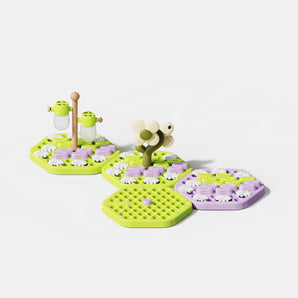 Floral Puzzle Slower Feeders 4 Pack