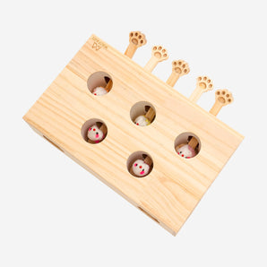 Wooden Whack a Mole Cat Toy